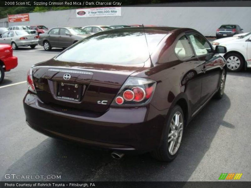 Sizzling Crimson Red Mica / Dark Charcoal Gray 2008 Scion tC