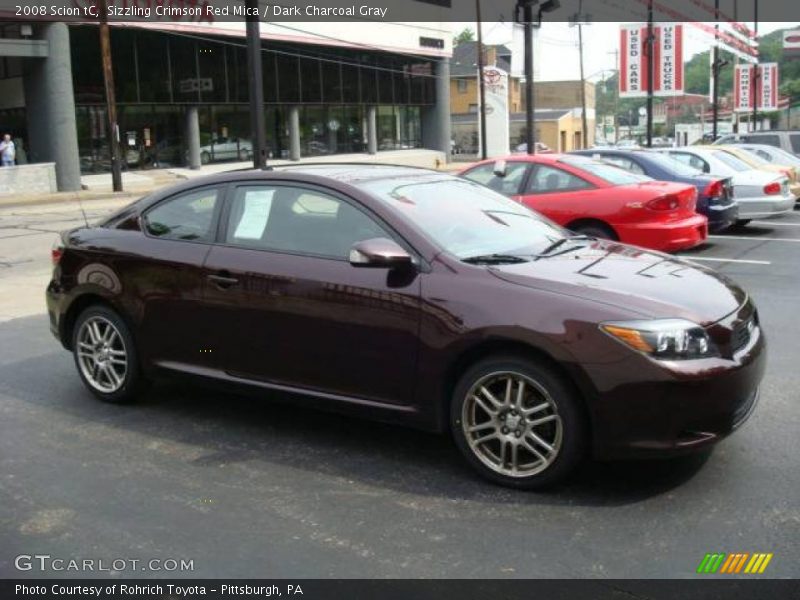 Sizzling Crimson Red Mica / Dark Charcoal Gray 2008 Scion tC