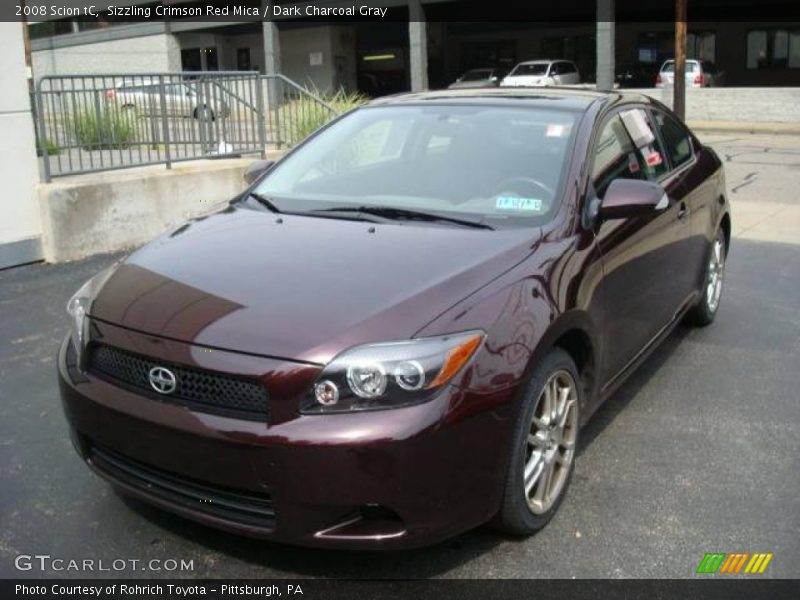 Sizzling Crimson Red Mica / Dark Charcoal Gray 2008 Scion tC