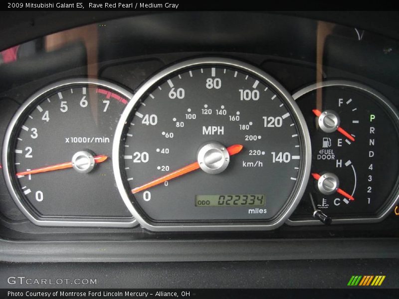 Rave Red Pearl / Medium Gray 2009 Mitsubishi Galant ES
