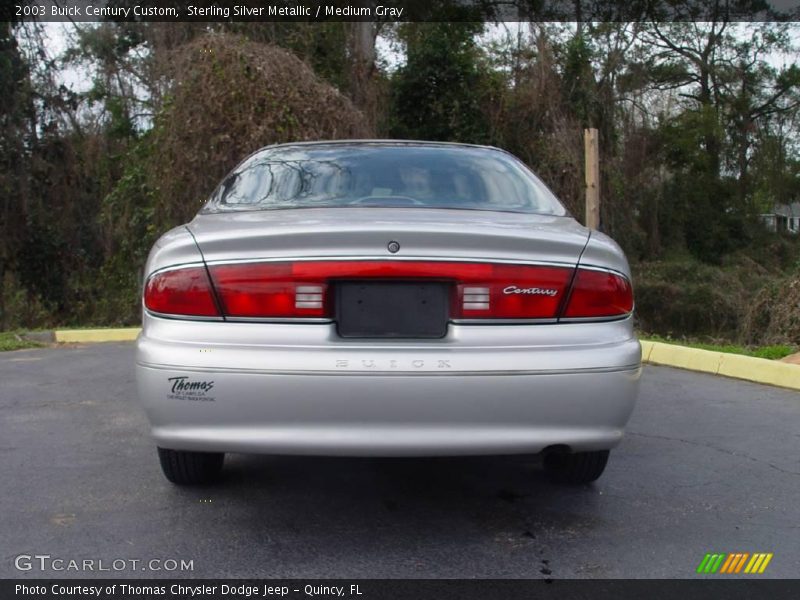 Sterling Silver Metallic / Medium Gray 2003 Buick Century Custom