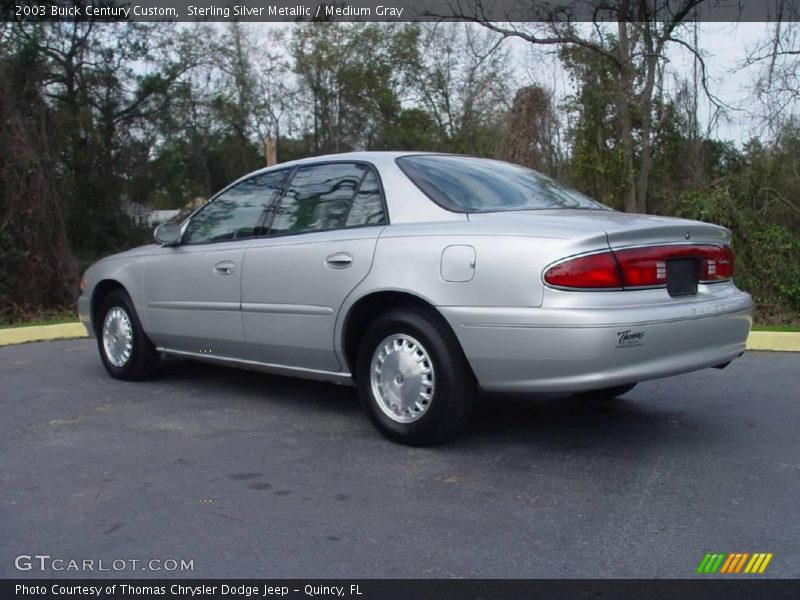 Sterling Silver Metallic / Medium Gray 2003 Buick Century Custom
