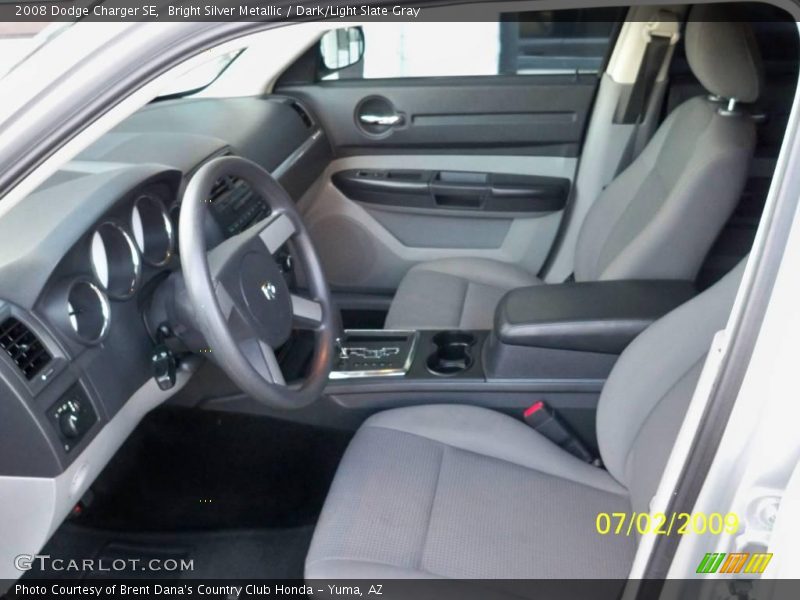Bright Silver Metallic / Dark/Light Slate Gray 2008 Dodge Charger SE