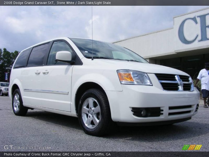 Stone White / Dark Slate/Light Shale 2008 Dodge Grand Caravan SXT
