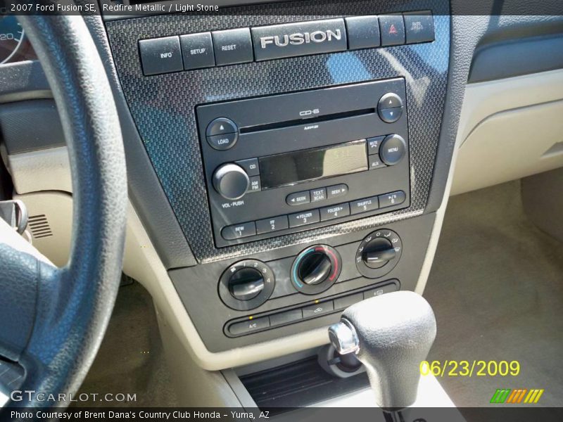 Redfire Metallic / Light Stone 2007 Ford Fusion SE