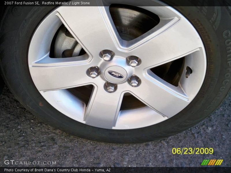 Redfire Metallic / Light Stone 2007 Ford Fusion SE
