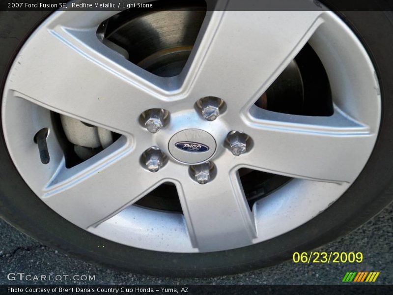 Redfire Metallic / Light Stone 2007 Ford Fusion SE