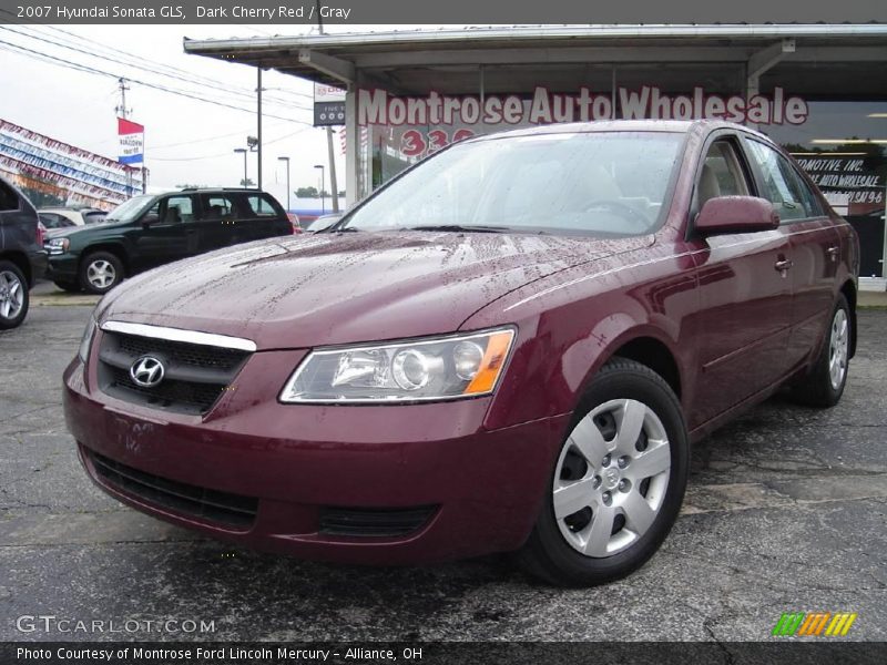 Dark Cherry Red / Gray 2007 Hyundai Sonata GLS