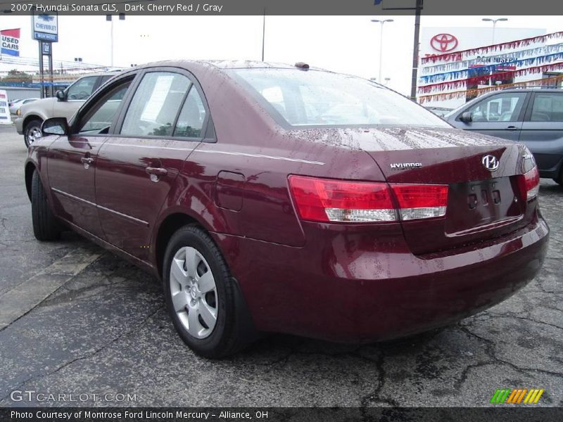 Dark Cherry Red / Gray 2007 Hyundai Sonata GLS