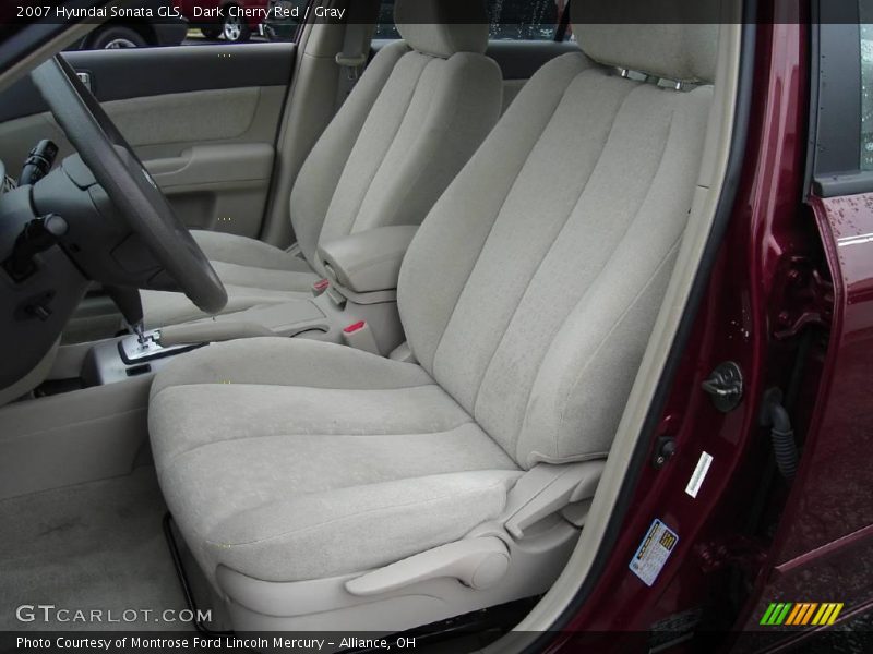 Dark Cherry Red / Gray 2007 Hyundai Sonata GLS