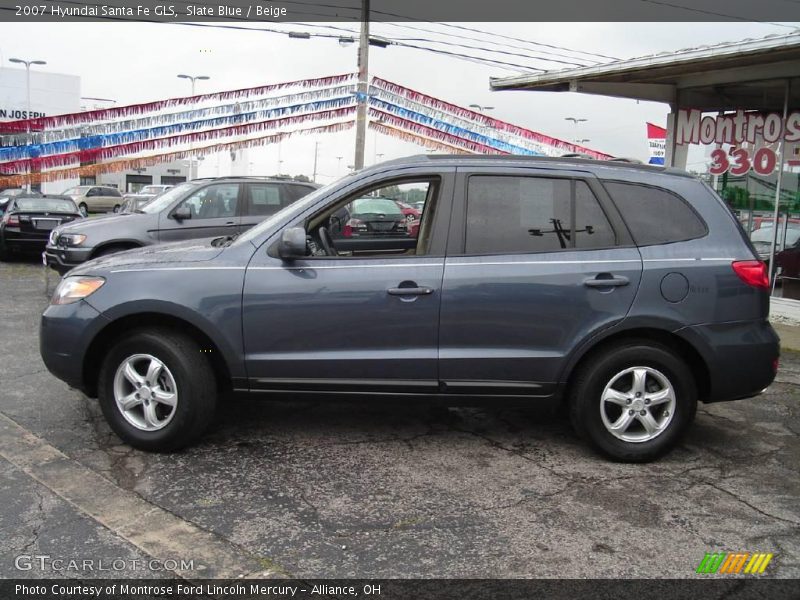 Slate Blue / Beige 2007 Hyundai Santa Fe GLS