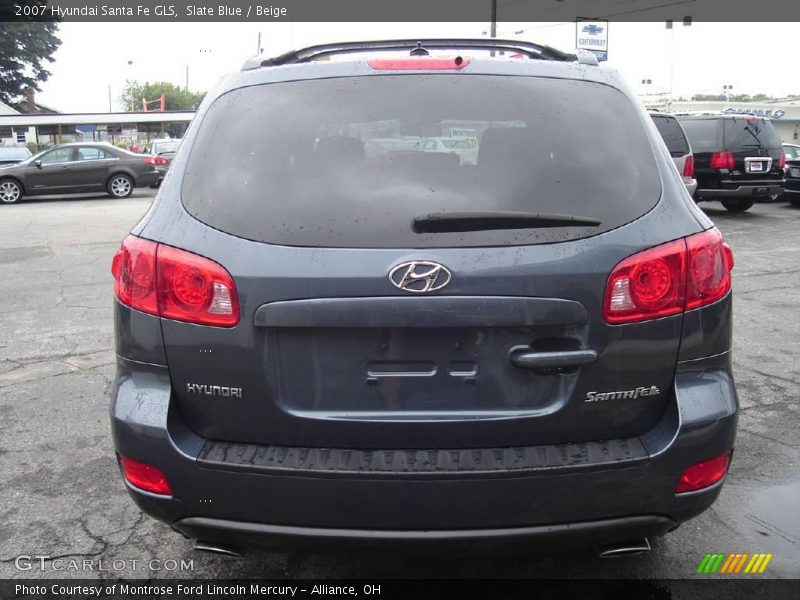 Slate Blue / Beige 2007 Hyundai Santa Fe GLS