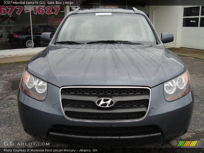 Slate Blue / Beige 2007 Hyundai Santa Fe GLS