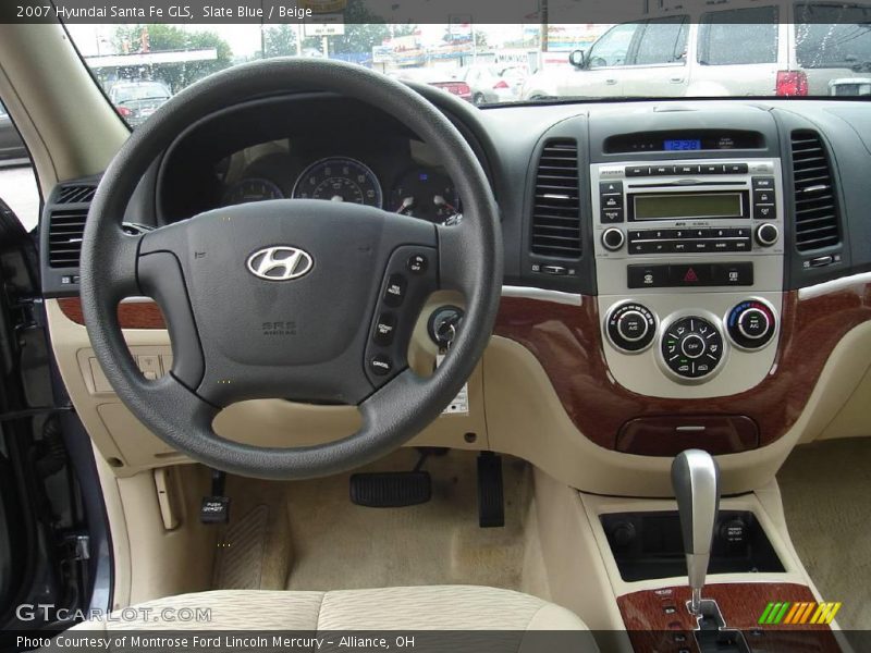 Slate Blue / Beige 2007 Hyundai Santa Fe GLS