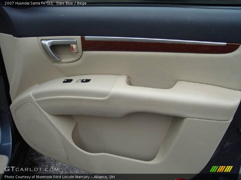 Slate Blue / Beige 2007 Hyundai Santa Fe GLS