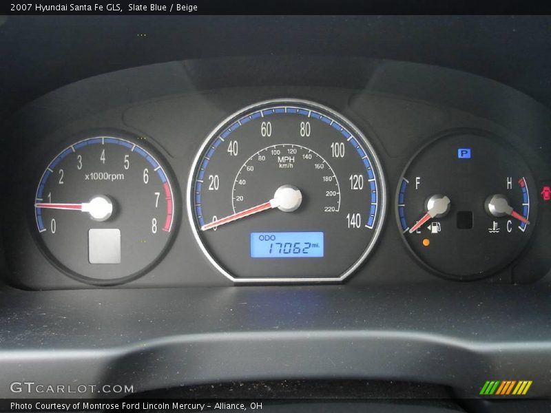 Slate Blue / Beige 2007 Hyundai Santa Fe GLS