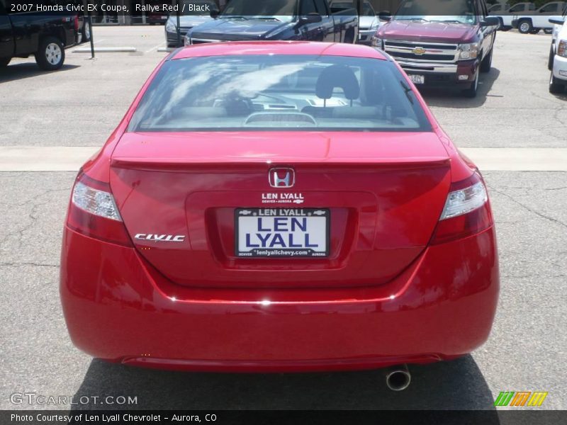 Rallye Red / Black 2007 Honda Civic EX Coupe