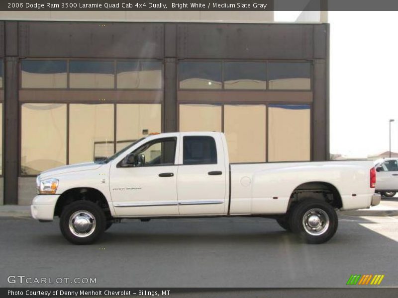 Bright White / Medium Slate Gray 2006 Dodge Ram 3500 Laramie Quad Cab 4x4 Dually