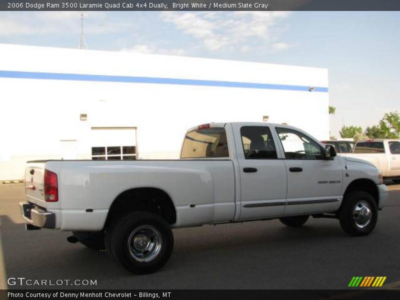Bright White / Medium Slate Gray 2006 Dodge Ram 3500 Laramie Quad Cab 4x4 Dually