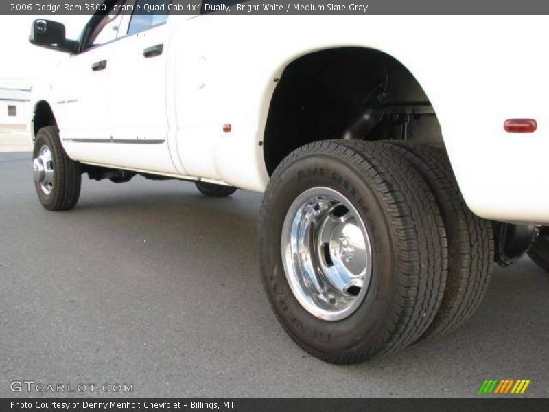 Bright White / Medium Slate Gray 2006 Dodge Ram 3500 Laramie Quad Cab 4x4 Dually