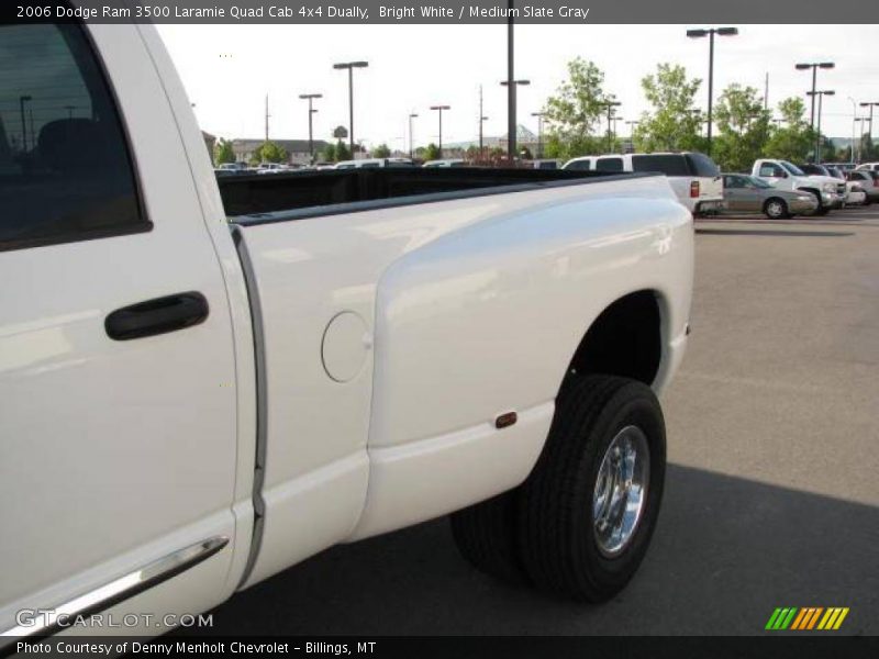 Bright White / Medium Slate Gray 2006 Dodge Ram 3500 Laramie Quad Cab 4x4 Dually