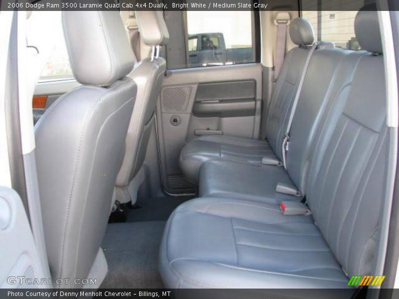 Bright White / Medium Slate Gray 2006 Dodge Ram 3500 Laramie Quad Cab 4x4 Dually