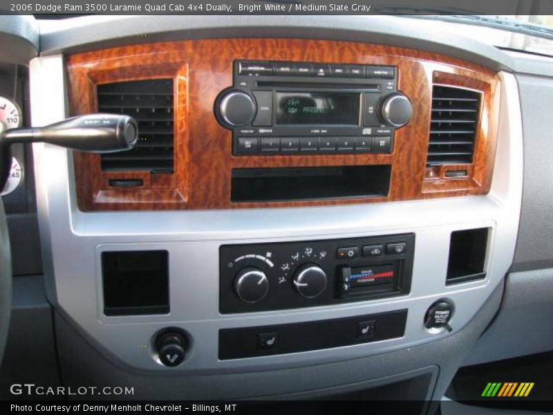 Bright White / Medium Slate Gray 2006 Dodge Ram 3500 Laramie Quad Cab 4x4 Dually