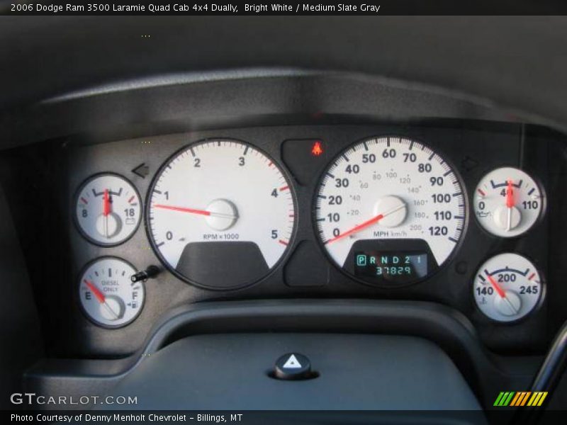 Bright White / Medium Slate Gray 2006 Dodge Ram 3500 Laramie Quad Cab 4x4 Dually