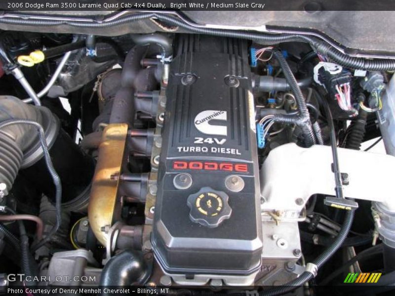 Bright White / Medium Slate Gray 2006 Dodge Ram 3500 Laramie Quad Cab 4x4 Dually
