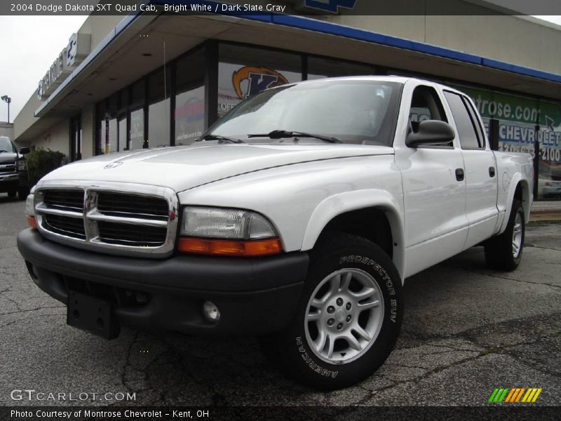 Bright White / Dark Slate Gray 2004 Dodge Dakota SXT Quad Cab