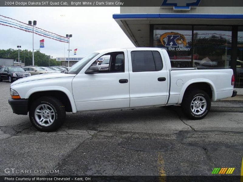 Bright White / Dark Slate Gray 2004 Dodge Dakota SXT Quad Cab