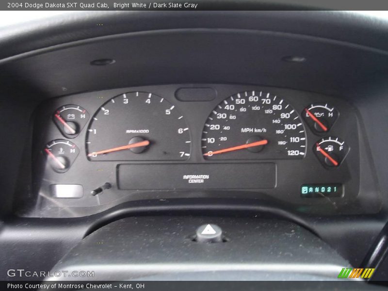 Bright White / Dark Slate Gray 2004 Dodge Dakota SXT Quad Cab