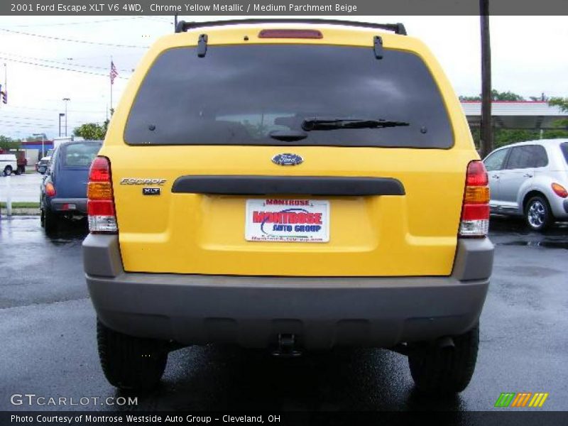 Chrome Yellow Metallic / Medium Parchment Beige 2001 Ford Escape XLT V6 4WD