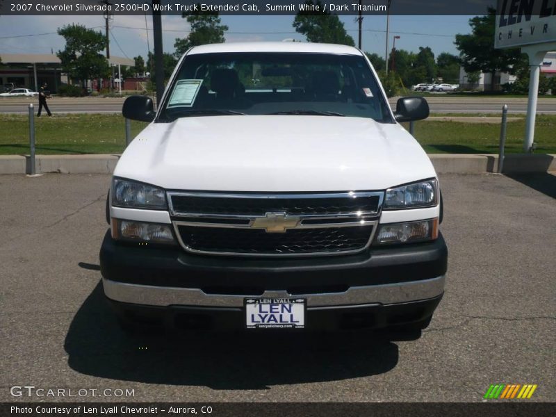 Summit White / Dark Titanium 2007 Chevrolet Silverado 2500HD Work Truck Extended Cab