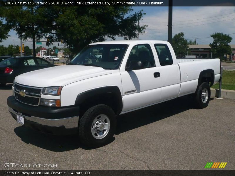 Summit White / Dark Titanium 2007 Chevrolet Silverado 2500HD Work Truck Extended Cab