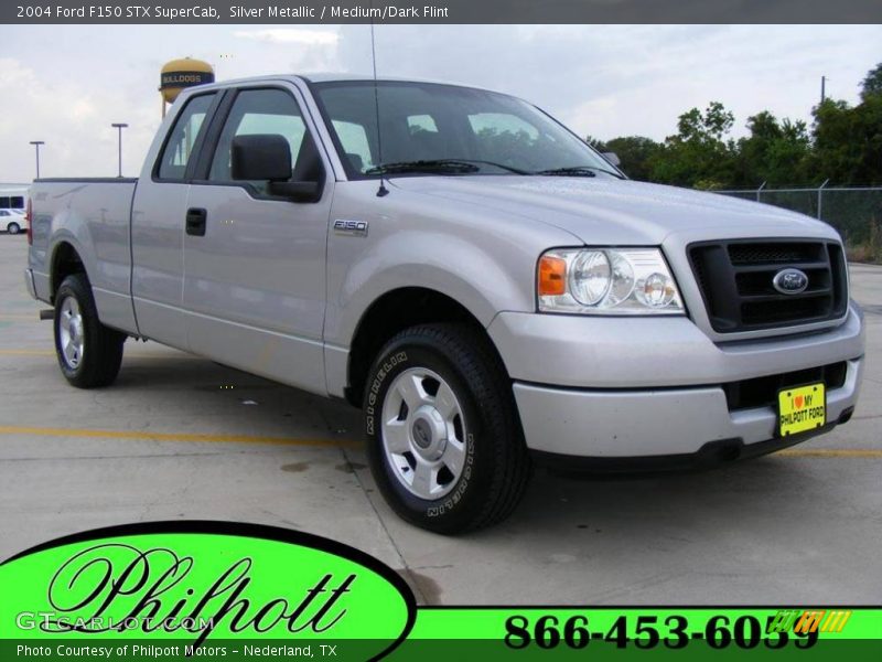 Silver Metallic / Medium/Dark Flint 2004 Ford F150 STX SuperCab