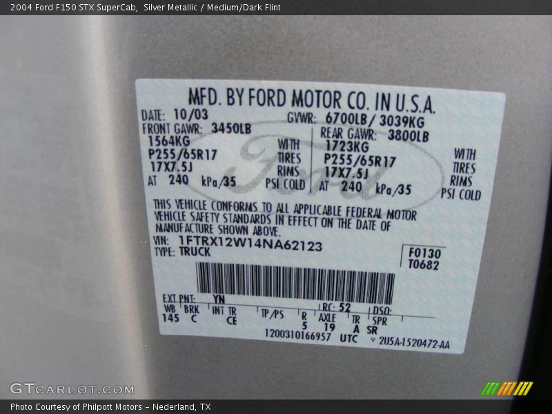 Silver Metallic / Medium/Dark Flint 2004 Ford F150 STX SuperCab