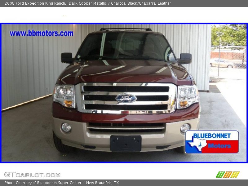 Dark Copper Metallic / Charcoal Black/Chaparral Leather 2008 Ford Expedition King Ranch