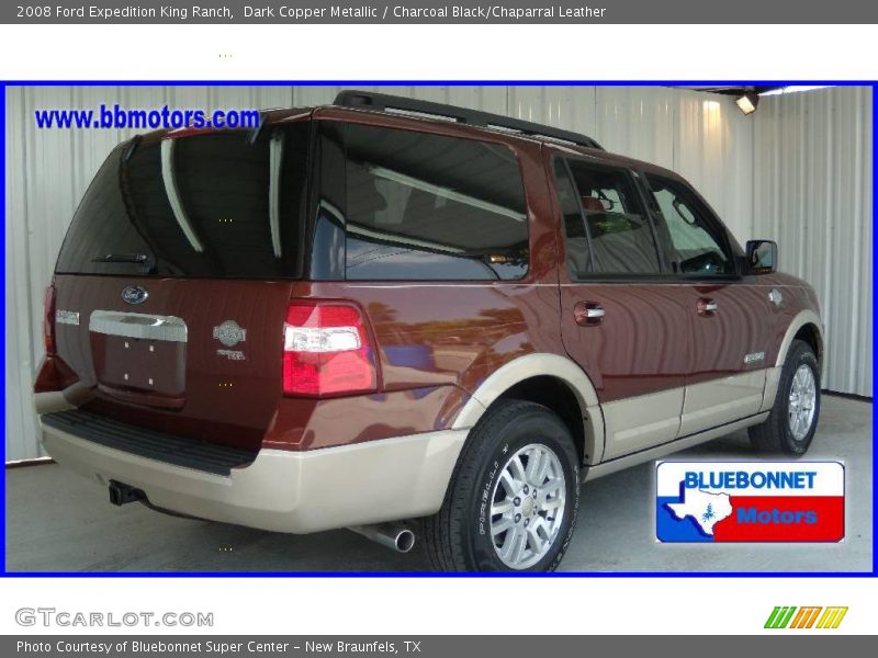 Dark Copper Metallic / Charcoal Black/Chaparral Leather 2008 Ford Expedition King Ranch