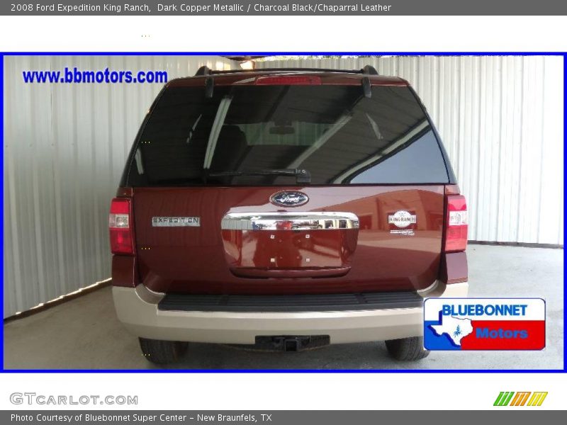 Dark Copper Metallic / Charcoal Black/Chaparral Leather 2008 Ford Expedition King Ranch