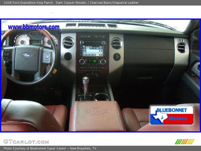 Dark Copper Metallic / Charcoal Black/Chaparral Leather 2008 Ford Expedition King Ranch