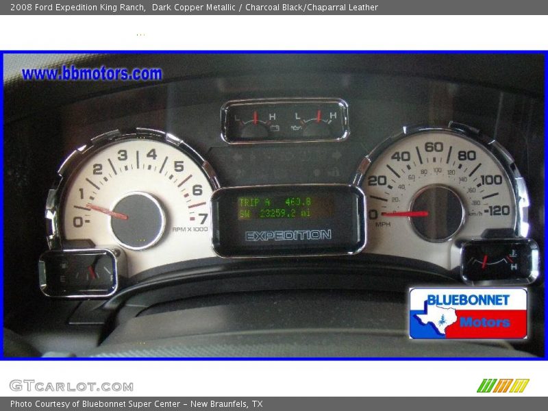 Dark Copper Metallic / Charcoal Black/Chaparral Leather 2008 Ford Expedition King Ranch