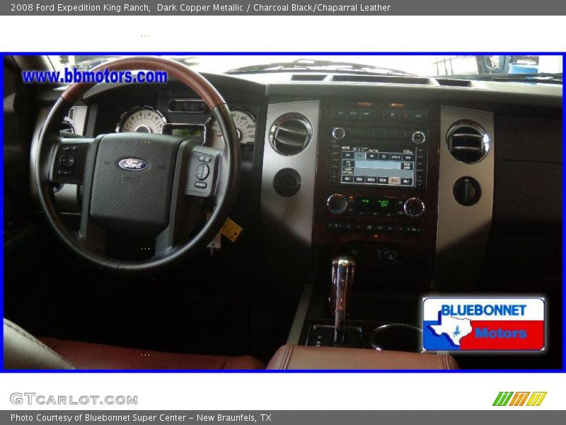 Dark Copper Metallic / Charcoal Black/Chaparral Leather 2008 Ford Expedition King Ranch