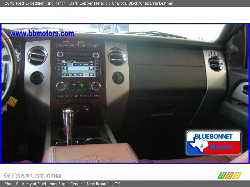 Dark Copper Metallic / Charcoal Black/Chaparral Leather 2008 Ford Expedition King Ranch