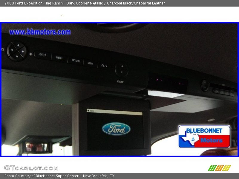Dark Copper Metallic / Charcoal Black/Chaparral Leather 2008 Ford Expedition King Ranch