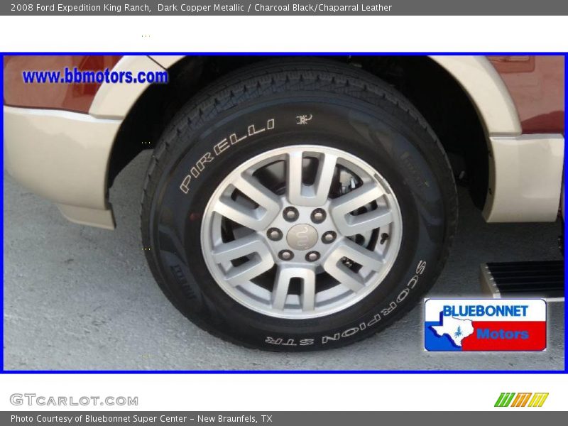 Dark Copper Metallic / Charcoal Black/Chaparral Leather 2008 Ford Expedition King Ranch