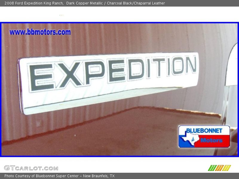 Dark Copper Metallic / Charcoal Black/Chaparral Leather 2008 Ford Expedition King Ranch