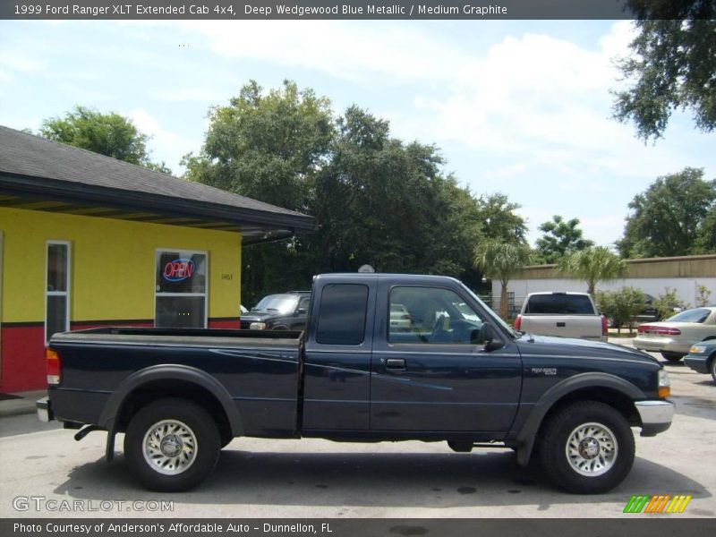Deep Wedgewood Blue Metallic / Medium Graphite 1999 Ford Ranger XLT Extended Cab 4x4