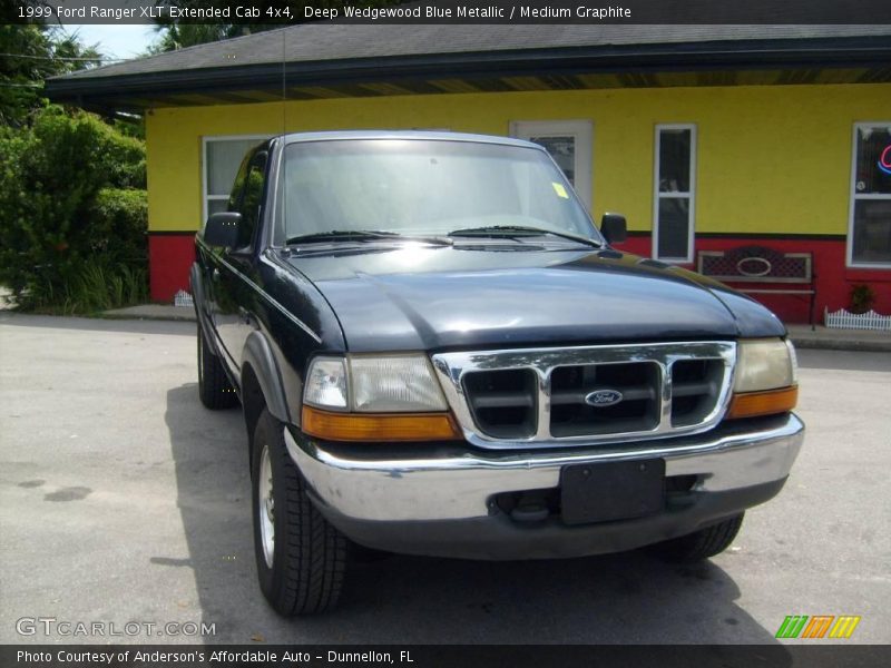 Deep Wedgewood Blue Metallic / Medium Graphite 1999 Ford Ranger XLT Extended Cab 4x4