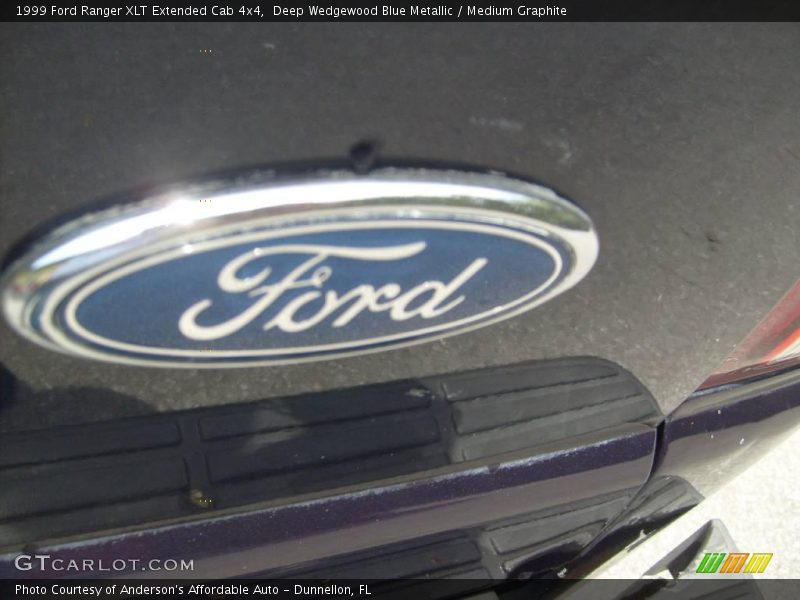 Deep Wedgewood Blue Metallic / Medium Graphite 1999 Ford Ranger XLT Extended Cab 4x4